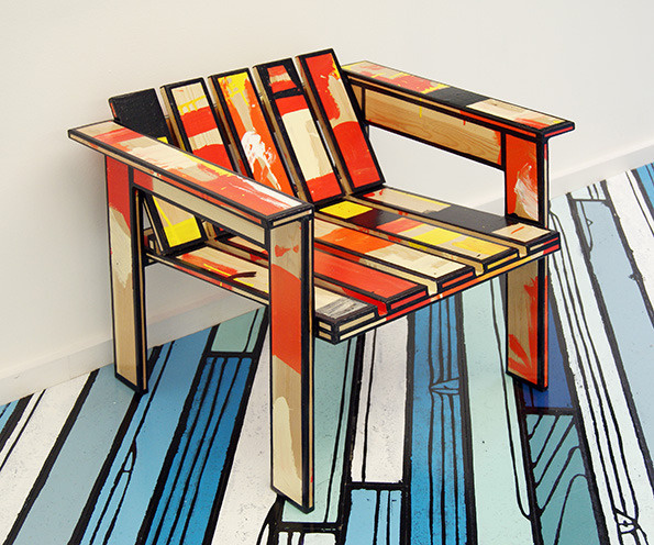 It's Nice That : Patterned dreams come true with Richard Woods' iconic wood-grain motif #chair #furniture #design