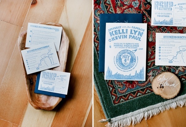 Wedding Invitations #design #typography #stamp #colorado wedding