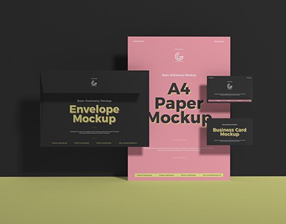 Free Basic Stationery Mockup Vol 1