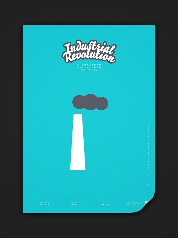 Minimalist Modern History 15c–19c on the Behance Network #history #modern #lee #wonchan #industrial #poster #minimalist #typography