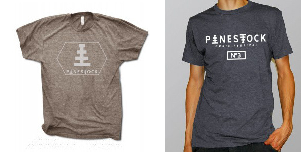 Pinestock Festival t-shirts #festival #design #shirt #illustration #shirts #typography