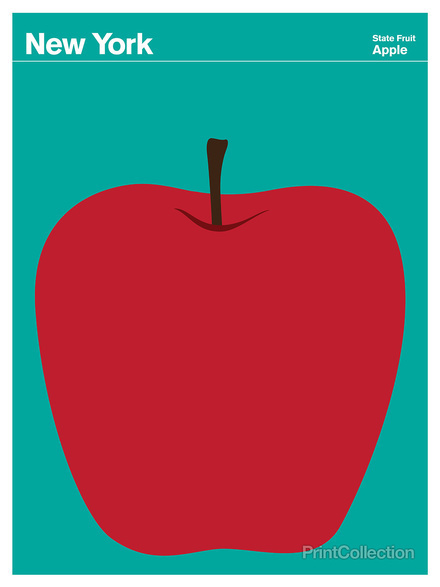 New York #apple #seafoam #red #fruit #state