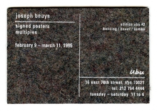 Container List: Eileen Boxer for Ubu Gallery #invitation #typography