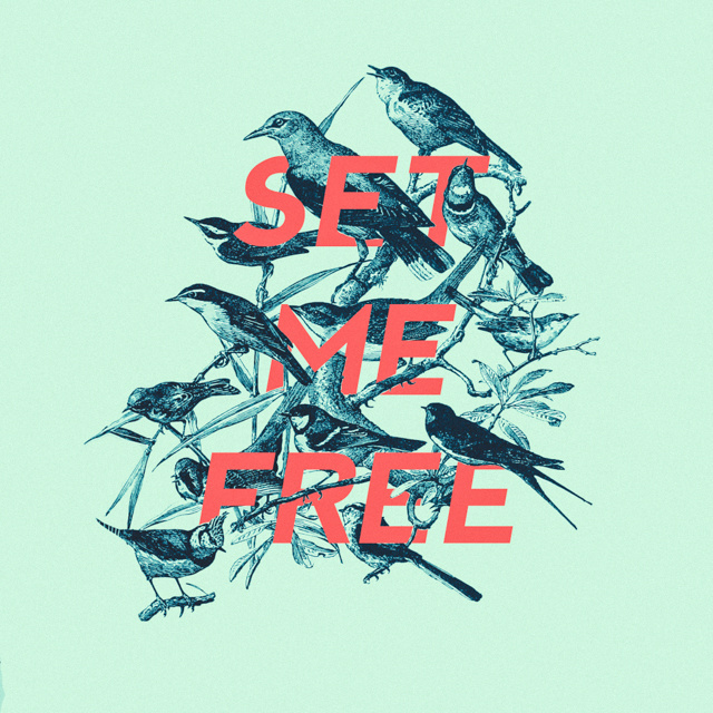 set me free by Edgar Hernandez #type #illustration #birds #typography