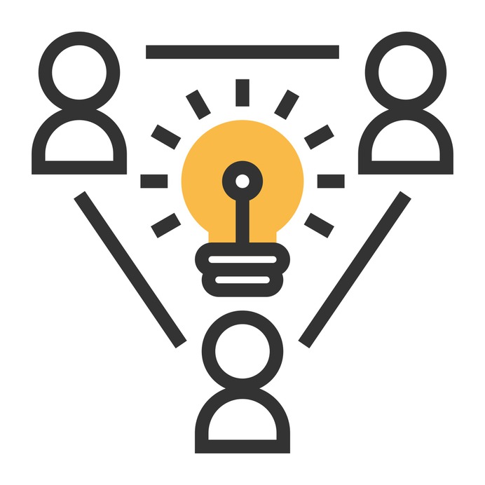 See more icon inspiration related to team, idea, group, bulb, collaboration, working, networking and business and finance on Flaticon.