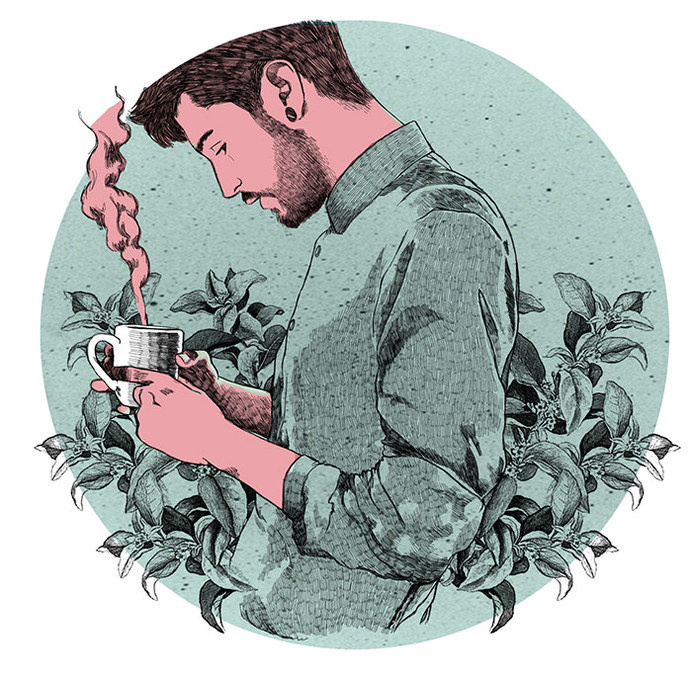 Alfonso Casas #kopi #ilustrasi #cinta