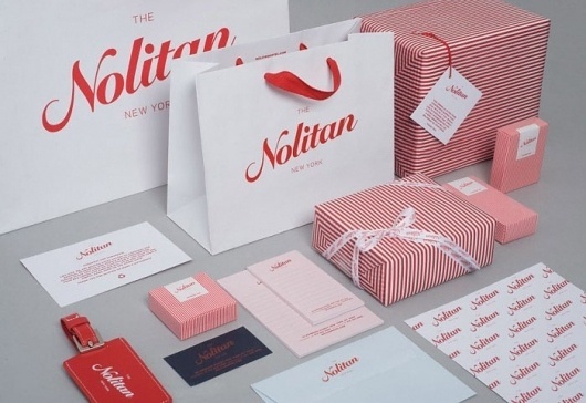 The NolitanÂ Hotel - TheDieline.com - Package Design Blog #red #branding #packaging #marque #hotel #nyc