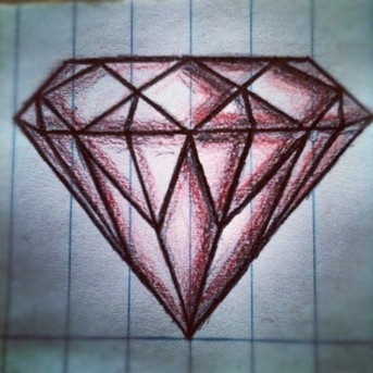 The prototype diamond for Project Diamond #blood #project #diamond #prototype #drawing
