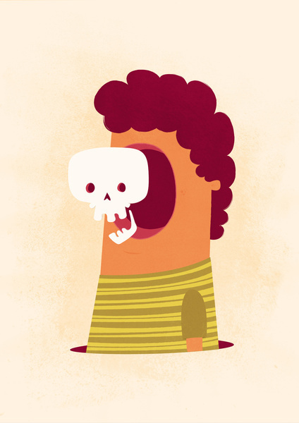Out Art Print by ThiagoEgg | Society6 #illustration #face #art #skull