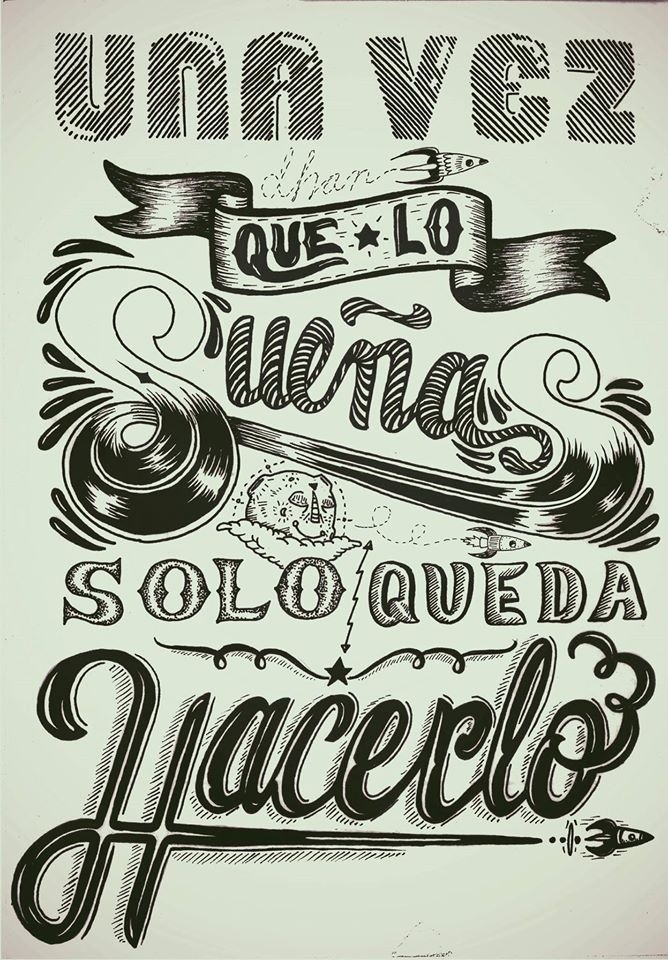 "When you dream, there is only do" #typography #hand lettering #inspiration #black and white