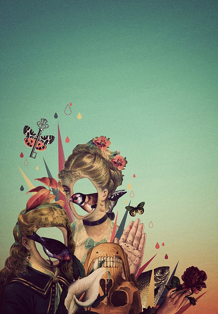 photo #geometry #retro #bird #illustration #vintage #poster #skull #collage