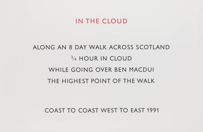 Richard Long, 'In the Cloud' 1991; Screenprint on paper