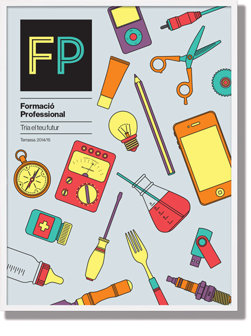 Professional Education Campaign, Terrassa 2014 #fp #terrassa #design #layout #illustrations #formacioprofessional #education #identity #txellgracia
