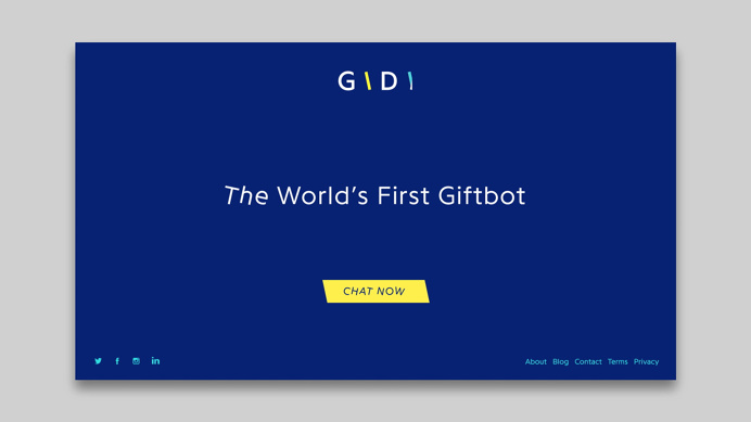 GIDI - World's first Gift Bot branding logo minimal interactive corporate design beauty beautiful new modern best nice by DIA mindsparkle Ma