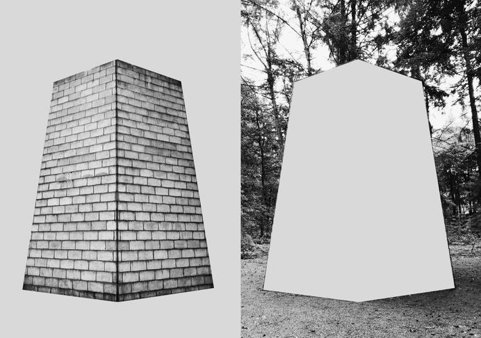 #collage Sol LeWitt (six sided tower / Kröller-Müller-Museum) Netherlands PHOTOGRAPHIE © [ catrin mackowski ]