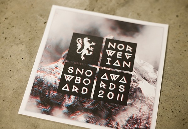 Norwegian Snowboard Awards 2011 on Behance #anaglyph #3d #typography