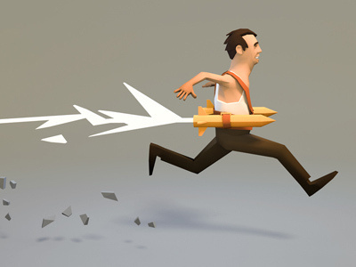 1110_augmented_runner_low_res #illustration #low #poly