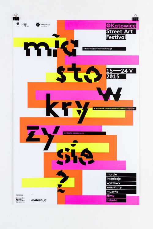 Katowice Street Art Festival poster and visual identity, 2015