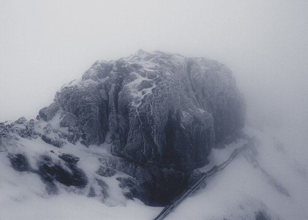 Into Nothingness on Behance #photo #mountain #fog #nothingness