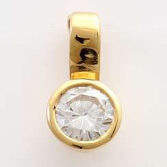 Classic clip pendant with 1 diamond approx 1 ct