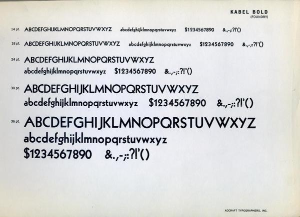 Kabel bold type specimen. #type #specimen #typography