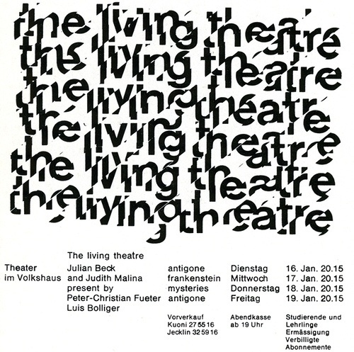 The Living Theatre | Shiro to Kuro #white #black #grid #poster #and #typography