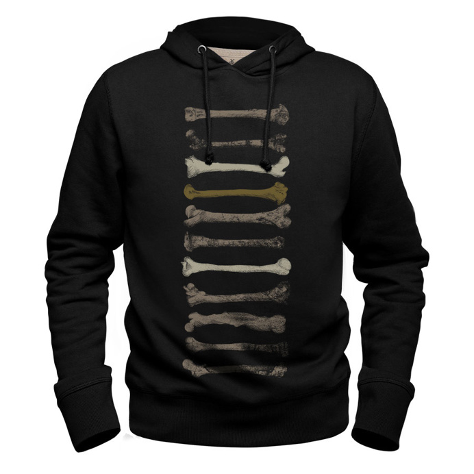 #bones #black #hoodie #sweatshirt #bobettinger #bone #evolution #darwin
