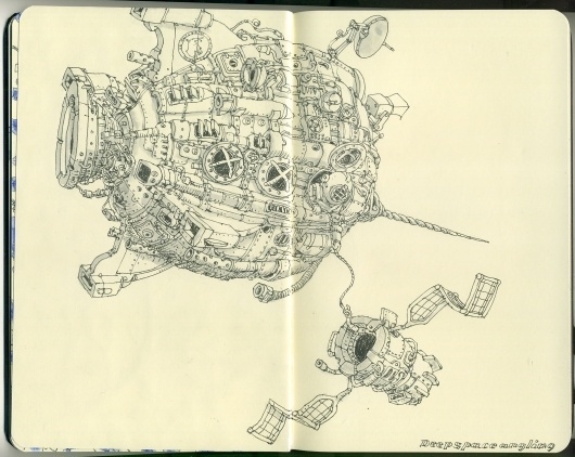 Moleskine Sketches by Mattias Adolfsson | Best Bookmarks #moleskine #sketch