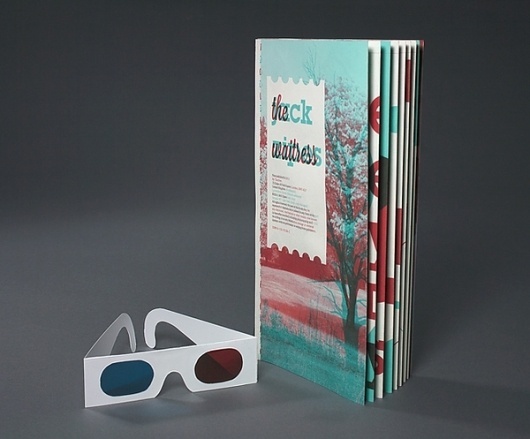 The Waitress on the Behance Network #fold #red #experimental #nicholson #gary #french #blue #overprint #typography