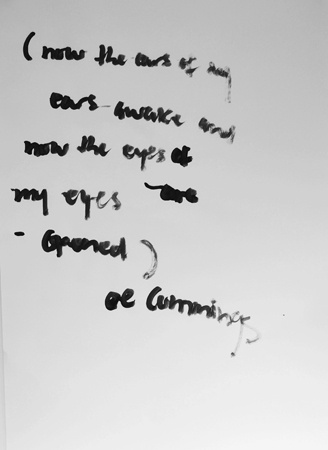 Jack Walsh #letters #white #ink #and #ee #poem #cummings #black #jack #poster #art #swords #hand #walsh