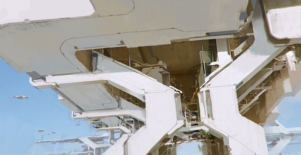 tumblr_m79uqaCACD1qfv8ako1_1280.jpg (1200×619) #concrete #white #structure #metal #future