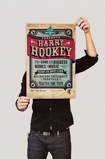 Telstra Road to Discovery #old #n #rock #school #vintage #poster #roll #type #typography