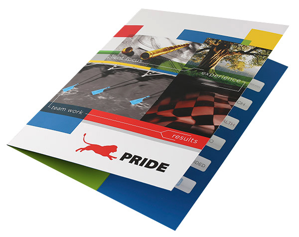 Pride Global Pocket Folder Design | #folder #inspiration #print #cmyk