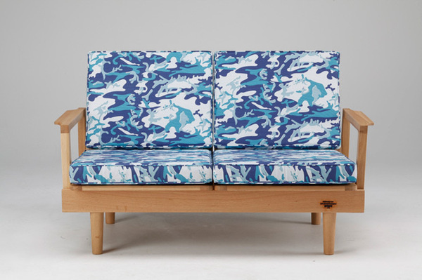 Andy-warhol-fabrick-karimoku-seat-1 #camo #furniture #fabric #pattern