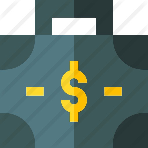 See more icon inspiration related to business and finance, dollar symbol, portfolio, job, professional, briefcase, work, bag, suitcase and money on Flaticon.