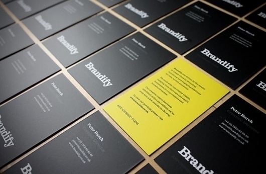 Brandify Business Cards | Ismael Burciaga #moo #business #branding #black #brandify #cards