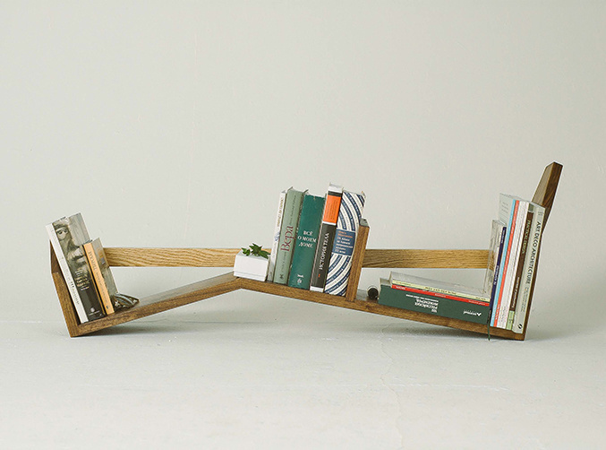 Book Shelf Soviet '70 Fly Massive Millworks #shelf #rack #walnut #interior #decor #wall #wood #book #woodworking #modernism