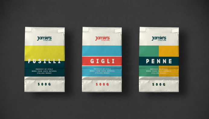 pasta, line, red, yellow, teal, old, vintage, design, package