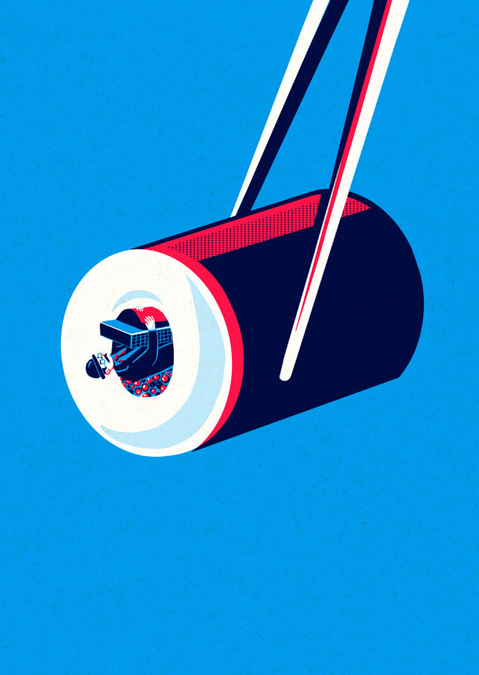 Jack_Hudson_Yuppie Roll.jpg #design #graphic #illustration #layout #magazine #typography