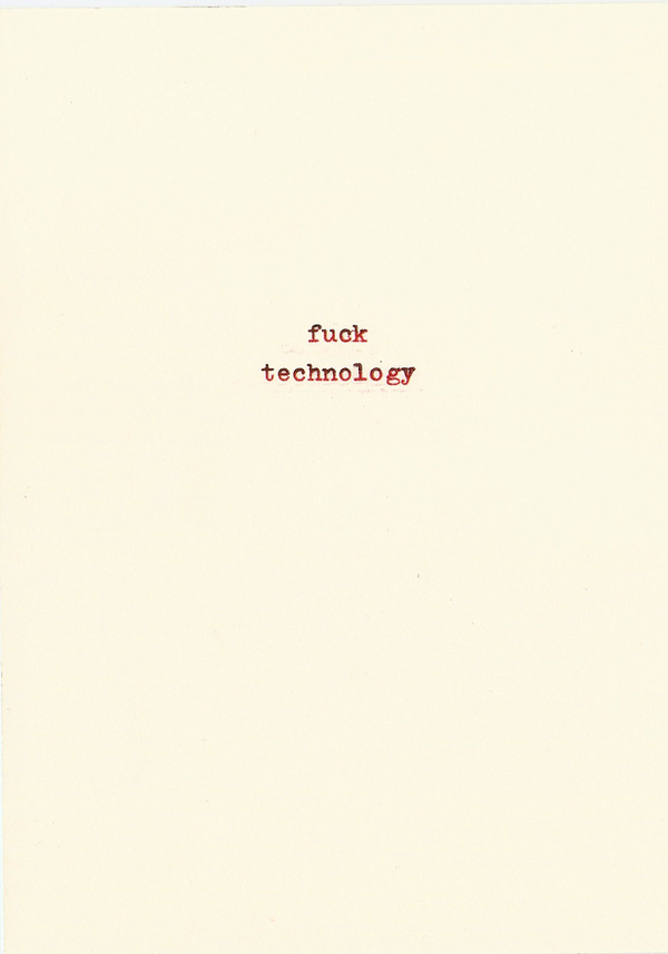 http://bgrand.tumblr.com/post/24304022838 #fuck #type #lofi #typewriter #technology #typography
