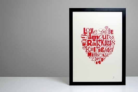 Lots of Love on the Behance Network #print #screen #poster #silk #mailer #typography