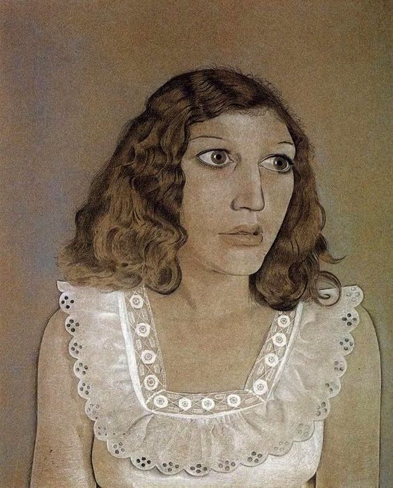 Artwork Girl in a White Dress by Lucian Freud