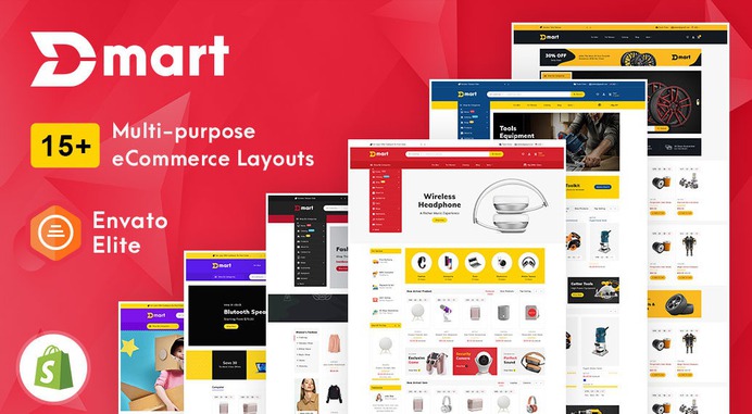 #Dmart - #Shopify #Multipurpose #Responsive #Theme | #TemplateTrip #eCommerce #Website #Design