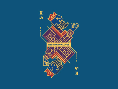 King of cloves card illustration