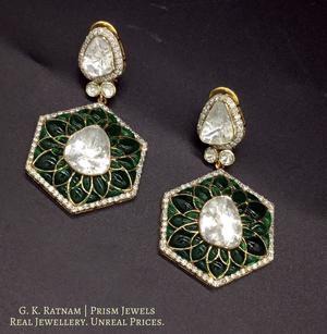 Long Earring - gold diamond polki kundan meena jadau jewellery