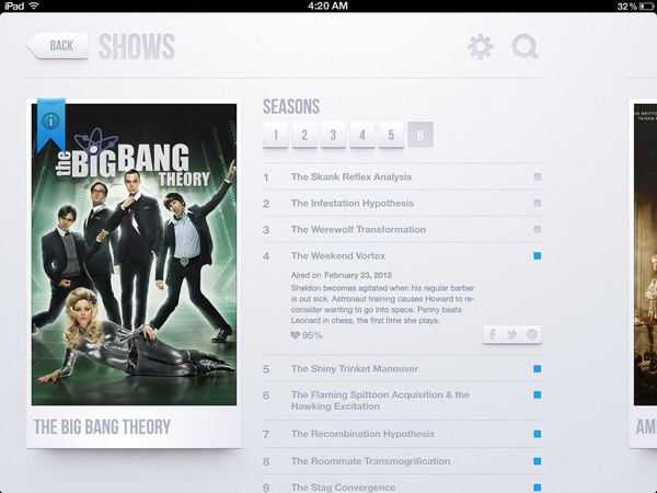 Shows_detail_retina #design #web #app