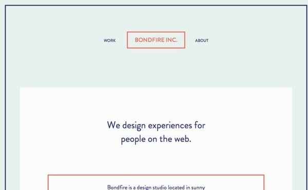 Bondfire #website #design #web