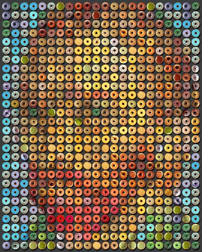Mosaic Portraits Made From Donuts by Candice CMC
