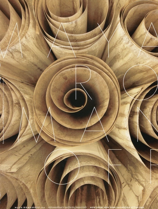 beautiful Maya Romanoff advertisment #advertising #typography