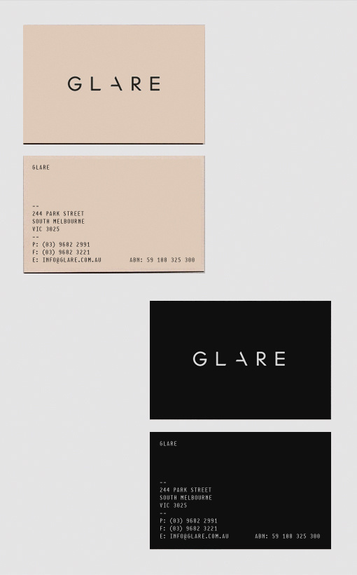 GLARE Business Card #business card #glare